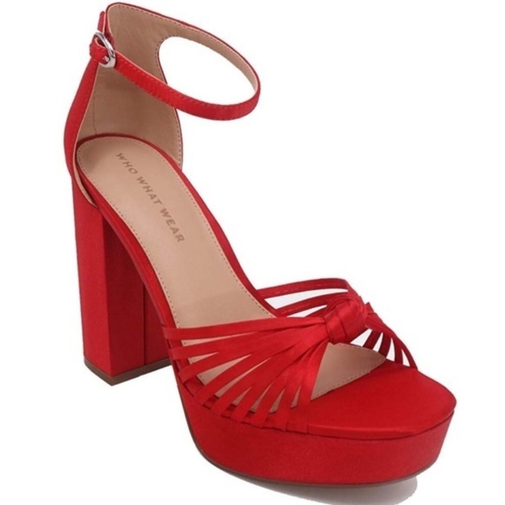 Who What Wear Platforms Red Ella High Heel Shoes